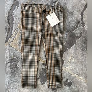 Analogie by Lil Legs slim adjustable plaid pants size 2. NWT